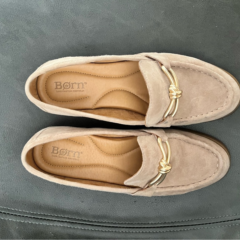 Born Women’s Beige Suede Loafers